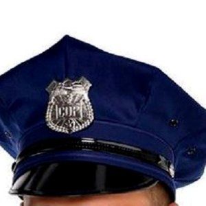 NWT Deluxe Police Hat - Cop Hat - Adult Costume Accessory